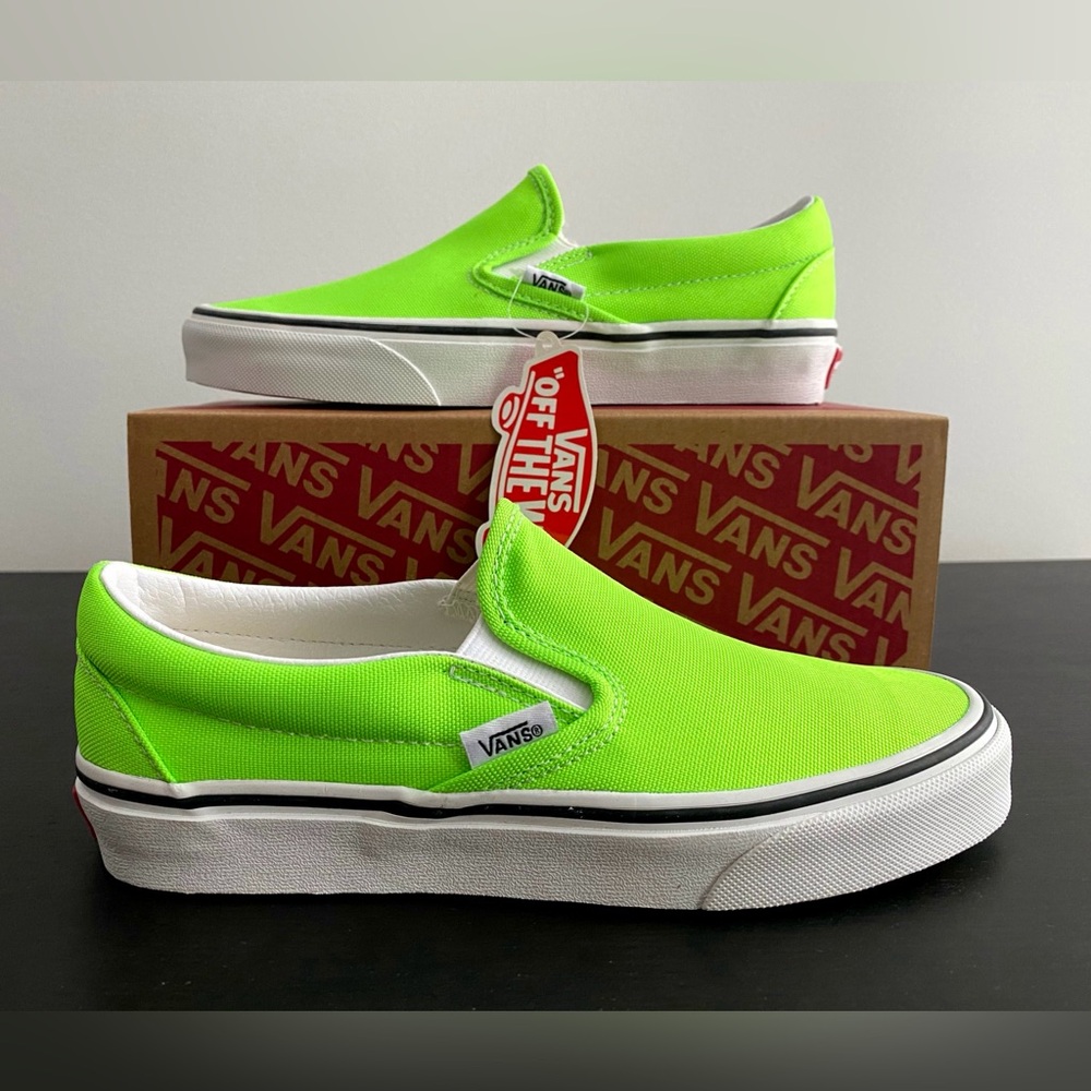 VANS Slip-On Neon green Women’s 'size 5.5 - Picture 1 of 5